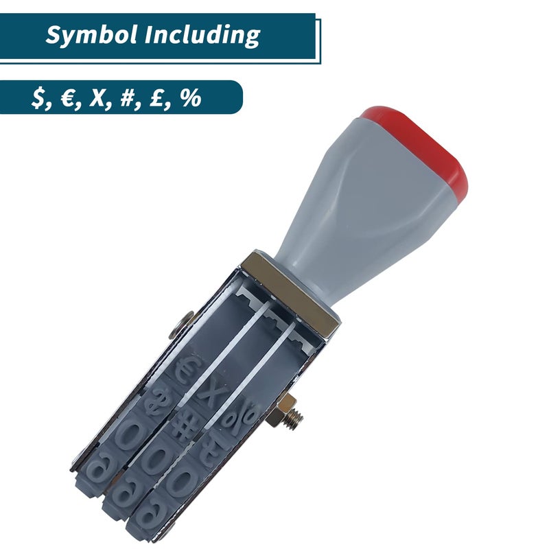 SUUJI 3 Digit Number Stamp SUUJI Adjustable Digit Rubber Changeable Number Stamp Numerical Stamp Multi- Functional Creative Price Tag Stamp Rotating Number Stamp Symbol Business Stamp - Image 4